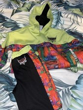Disney Cars Land Neon Lights Sweat Set Hoodie Boys Size Medium Pants Sz 7/8