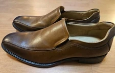 Johnston Murphy Lewis Venetian Loafer Men 8.5 Brown Slip On Leather Shoe DISPLAY