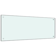 Kitchen Backsplash White 100 x 40 cm Tempered Glass vidaXL
