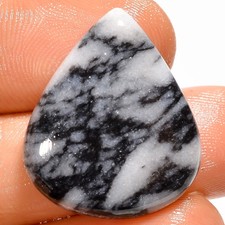 100 Natural Buffalo Turquoise Pear Cabochon Gemstone 22.5 Ct 24X20X5 mm A-36749