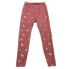 Beyond Yoga Leggings Women’s M Pink Cropped Butterfly Made In USA