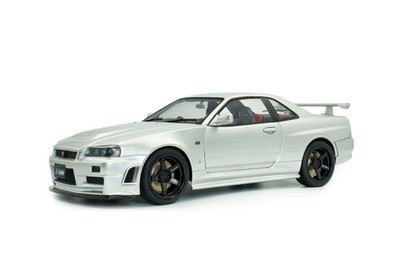 1:18 Nissan Skyline GT-R (R34) Z-Tune -- Silver -- Solido