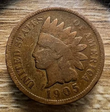 1905 Indian Head Cent - Actual Coin Shown - Free Shipping & Tracking INV#32