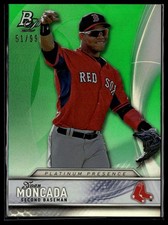 2016 Bowman Platinum #PP-1 Yoan Moncada Platinum Presence Green #/99