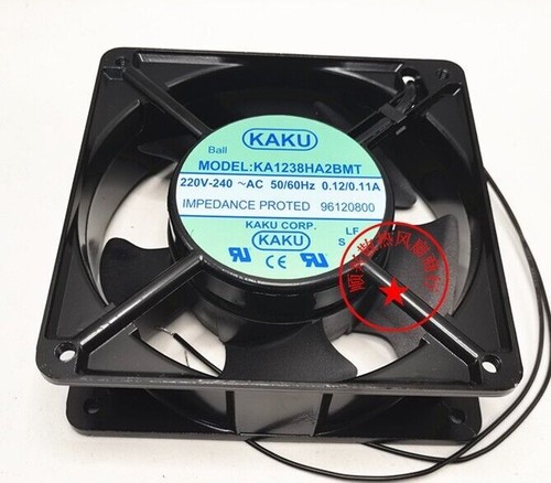 1PCS KAKU Fan KA1238HA2BMT AC220V 12038 12cm 2 wire Aluminum frame fan - Picture 2 of 2