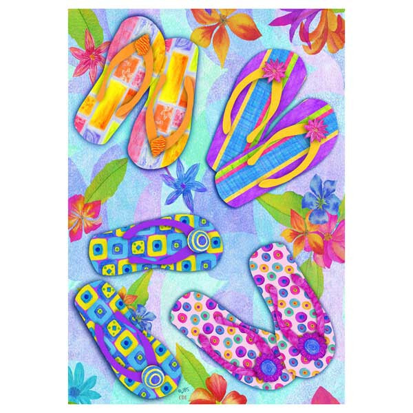 Flip Flops and Flowers Garden Flag - 0955FM-image