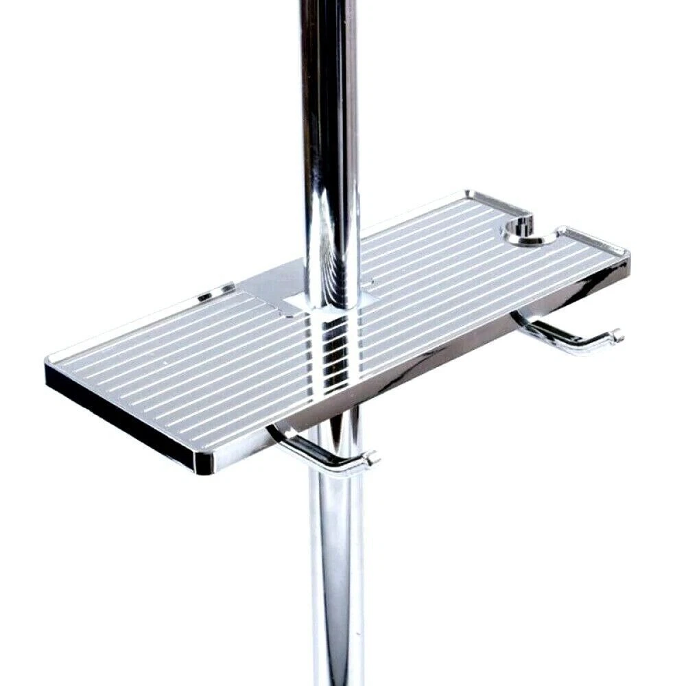 KES Saliscendi Doccia Adesiva Asta Doccia Saliscendi Acciaio Inox SUS304 78CM Asta Doccia Con Supporto Soffione Regolabile, Lucido, F209S78DF-PS