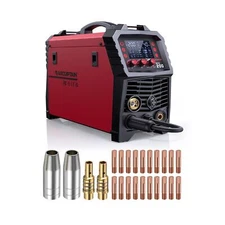 ARCCAPTAIN MIG Welder, 200Amp & MB15 15AK Mig Gun Part .030" Contact Tips Noz...