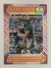 2020 Panini Illusions Football Clear Shots Christian McCaffrey Orange Acetate #8