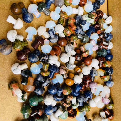 5pc MIX Wholesale Natural Crystal Mushroom/Hand Carved Quartz Crystal Healing - Picture 6 of 12