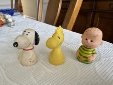 3 United Feature Syndicate Charlie Brown Peanuts Vintage Finger Puppets Snoopy