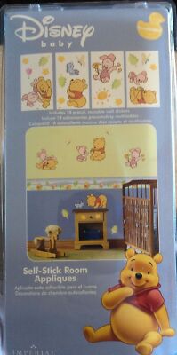 Disney Baby Winnie Pooh Piglet Flower Children Kid 18 Wall Decor Sticker USA NEW