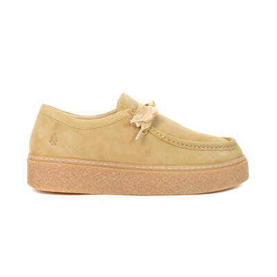 Hush Puppies Bridget Desert Tan Suede Platform Sneakers HW06886-252