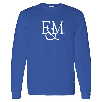 Franklin & Marshalls Diplomats Primary Logo Long Sleeve - Royal