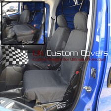 Fiat Fiorino Front Seat Covers Single/Single Tailored (2025 Onwards) Black 303