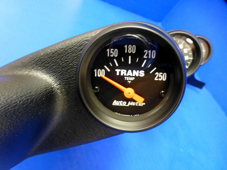 Auto Meter Ford Super Duty Diesel  Powerstroke Triple Gauge Pillar Pod 1999-07 - Image 2 of 4