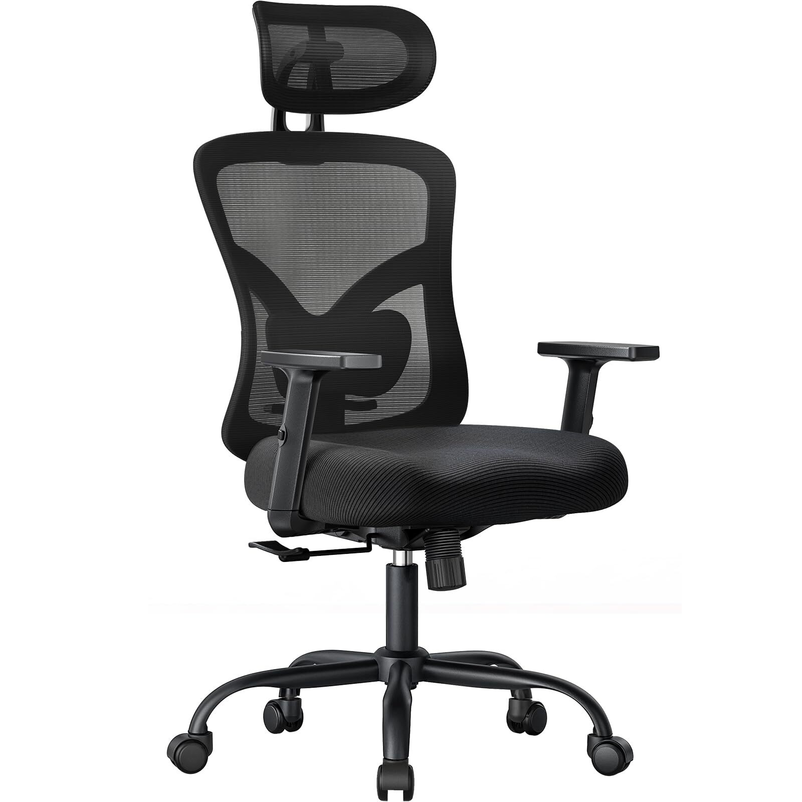 Ergonomic Office Chair with Adjustable Headrest & Lumbar Support for Comfort-image