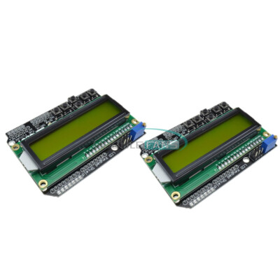 2PCS 1602 LCD Board Yellow Backlight Keypad Shield For Arduino LCD Duemilanove