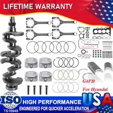 G4FD Engine Rebuild Piston Gasket Bearing Crankshaft Rod For HYUNDAI KIA 1.6L US