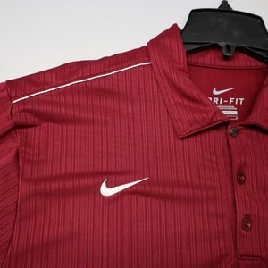 Mens Nike Dri Fit Maroon Golf Polo 