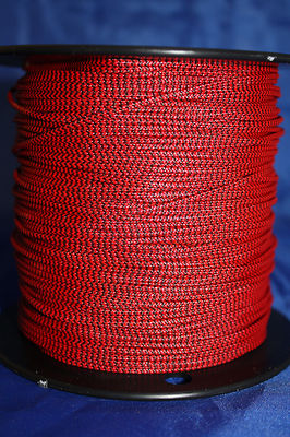 Red & Black BCY #24 D Loop Rope Release Material 1' 3' 5' 10' 25' 50' 100' 
