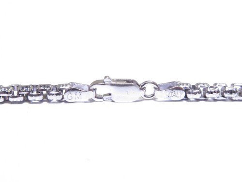 Catena uomo argento .925 maglia tonda in scatola fantasia 51,3 grammi 3,54 mm 36 pollici - Foto 4 di 7