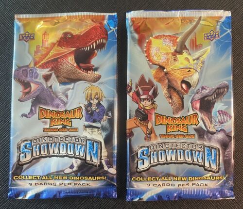 **OPENED**  DINOSAUR KING BOOSTER PACK - DINOTECTOR SHOWDOWN - 2 PACK ART - USED - Picture 1 of 3