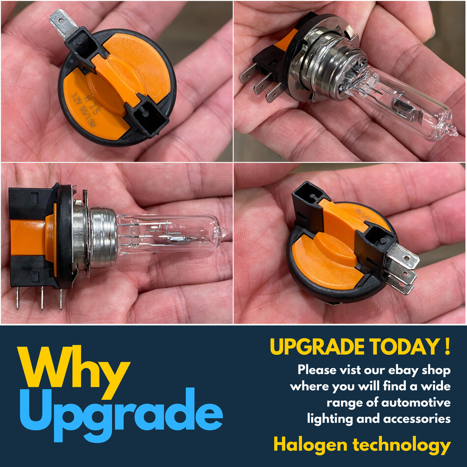 H15 Halogen 715 12v 15/55w PJ26t1 DRL Headlight Main Beam Bulbs Clear