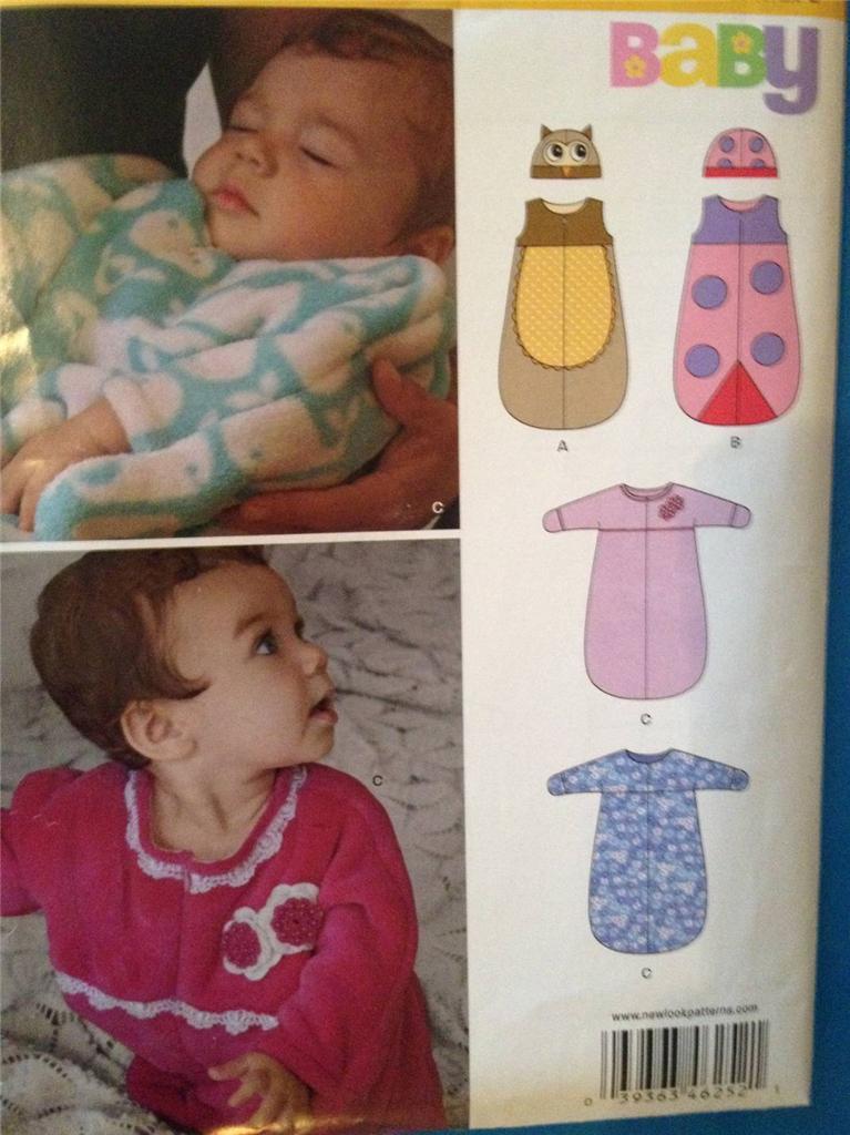 New Look Sewing Pattern 6252 Infants Babies Sleeping Bag Size NB-L