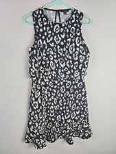 Banana Republic Animal Print Dress Sleeveless Flared Size 6