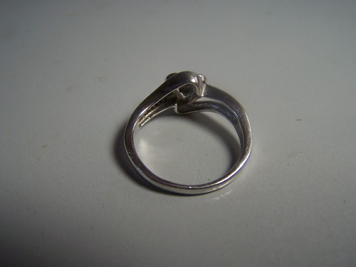 KAY/ZALES 13 DIAMOND OPEN HEART STERLING SILVER PROMISE RING 6 1/2 - Picture 3 of 8