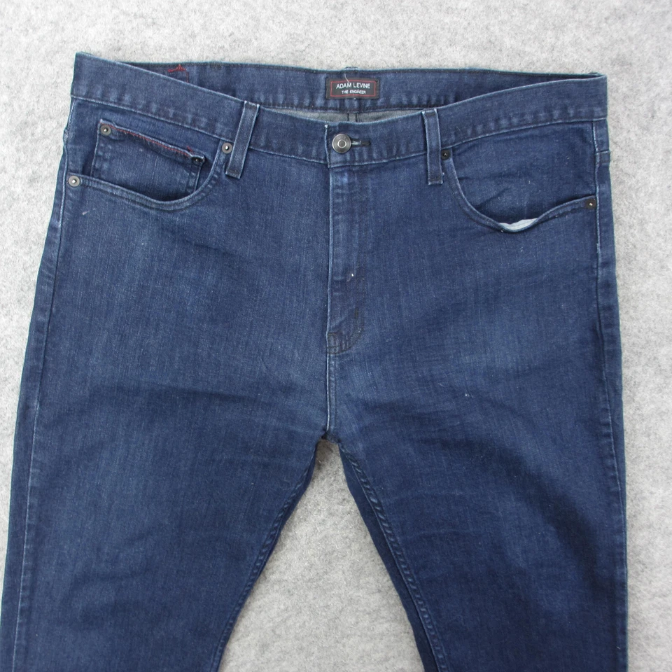 Adam Levine Jeans Men's 38x30 Blue Dark Wash Straight Leg Jeans - Image 2 of 4