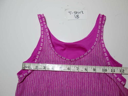 Nike Youth Girls Size M Tank Top Purple Pinstrip Logo Print Dri-Fit Gym Sport - Picture 6 of 7
