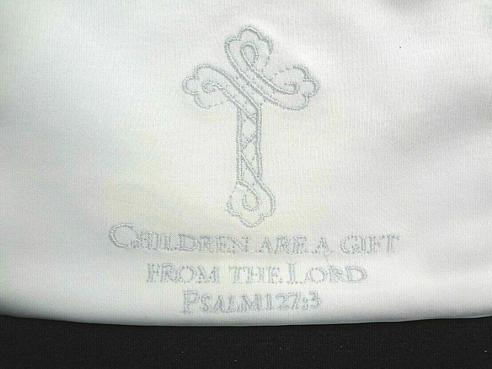 BAUTISMO / BAUTIZO DE UNA PIEZA ~ Los niños son un regalo del Señor ~ (0-6 meses) NUEVO CON ETIQUETAS Foto 2 de 4