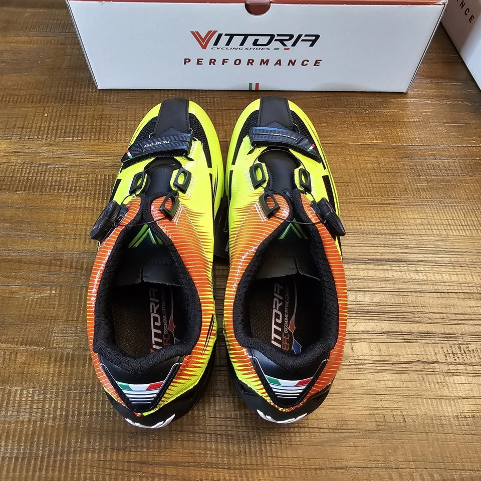 Vittoria Fusion 2 Zapatos de Ciclismo de Carretera Fluro - Talla 40 EU - Hombres 7.5 EE. UU. - 7 UK - NUEVOS Foto 2 de 4