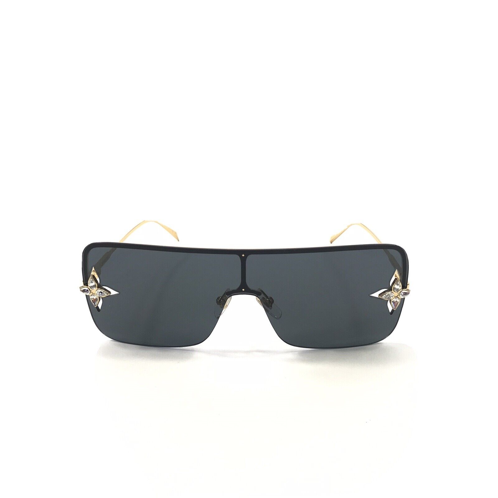 LOUIS VUITTON GOLD BLACK CRYSTAL STAR LIGHT Z1644U SUNGLASSES