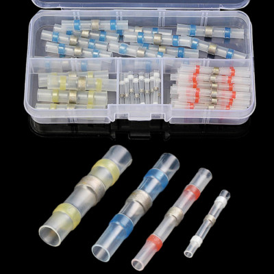 50pc Lötverbinder Schrumpfverbinder Quetschverbinder Kabelverbinder für Auto Set