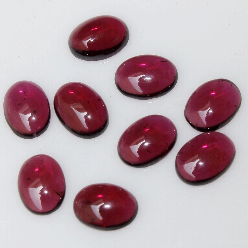 Großhandelsposten 8 x 6 mm Oval Cabochon Natürlicher Granat Lose Kalibriert E... - Bild 3 von 4