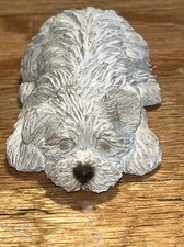 Vintage Sandicast Twitch S51 Snoozer  Terrier Dog Mini Figurine 1988 4.5in