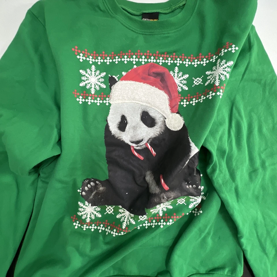 Sudadera Navidad Grande Fea Navidad Sudadera Panda. Excelente! Foto 2 de 4