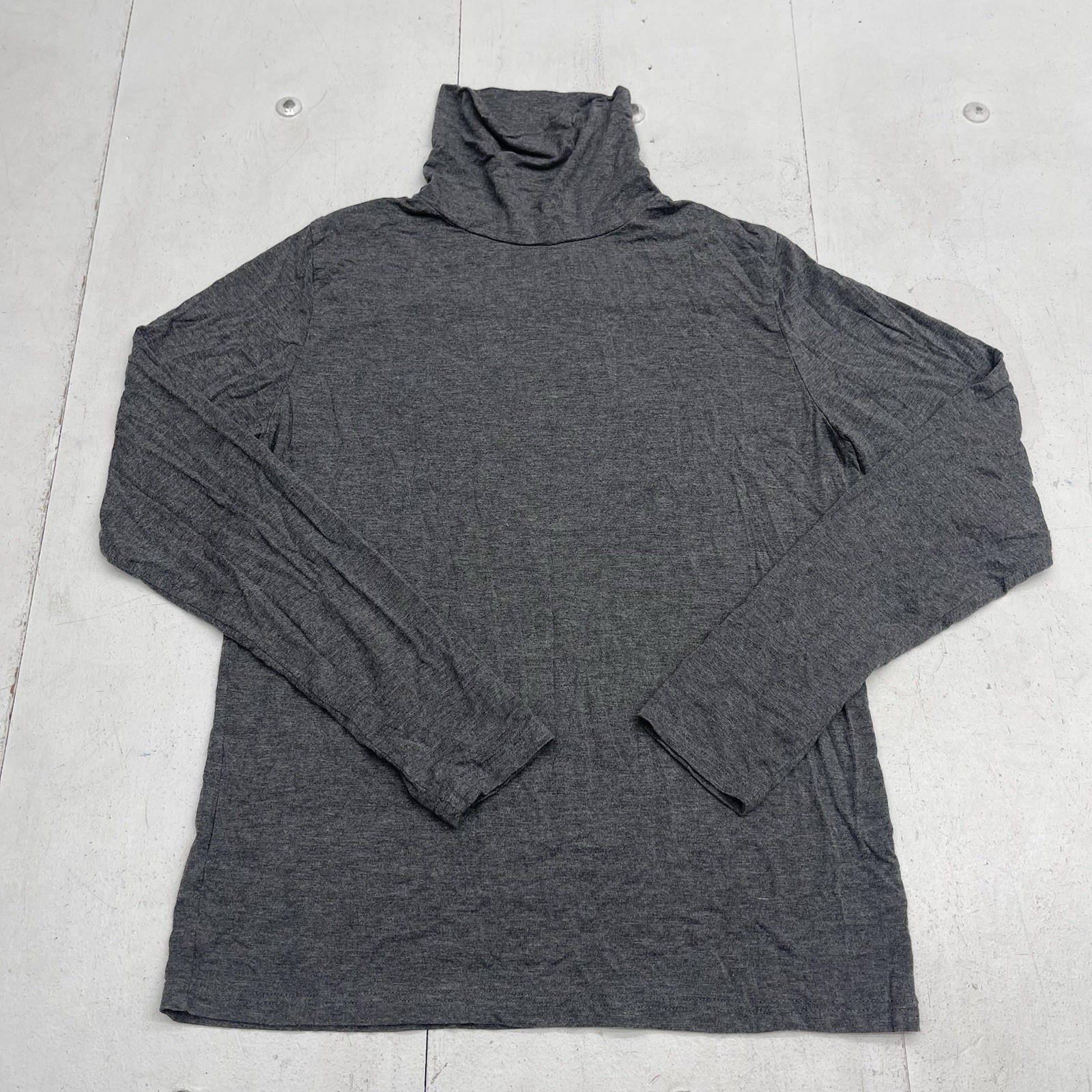 Dark Grey Basic Long Sleeve Stretch Turtle Neck T… - image 1