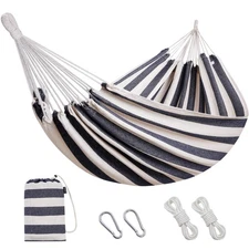 Brazilian Hammock with Tree Straps - Cotton Hammocks Portable Hammock with Ca...