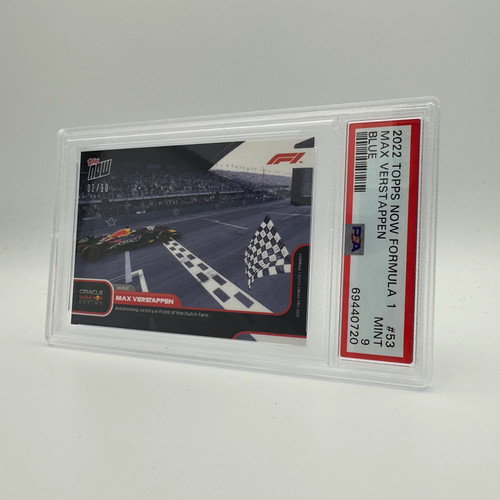 PSA 9 - /10 Max Verstappen #53 - Blue - Wins Home GP - 2022 Topps Now F1 - Picture 2 of 5