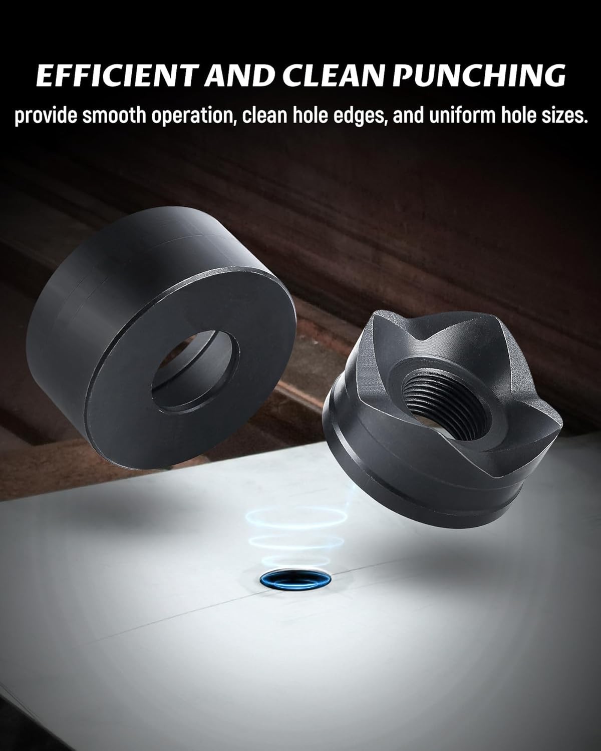 Manual Knockout Punch Kit, Heavy Duty Metal Sheet Knock Out Box Hole Cutter C...