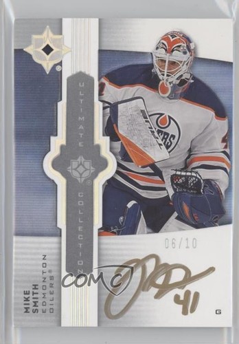 2021 Upper Deck Ultimate Collection Emblems Platinum /10 Mike Smith #UE-MS Auto