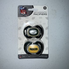 Baby Fanatic NFL Green Bay Packers Pacifiers 2-Pack Orthodontic BPA-Free