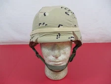 US Army PASGT Ground Troop Helmet w/Desert Camo Helmet Cover - Small - XLNT #2