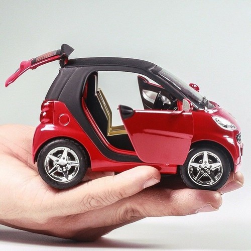 Red 1:32 Model Car Metal Diecast Toy Vehicle Kids Sound Light For Smart ForTwo D - Picture 8 of 9
