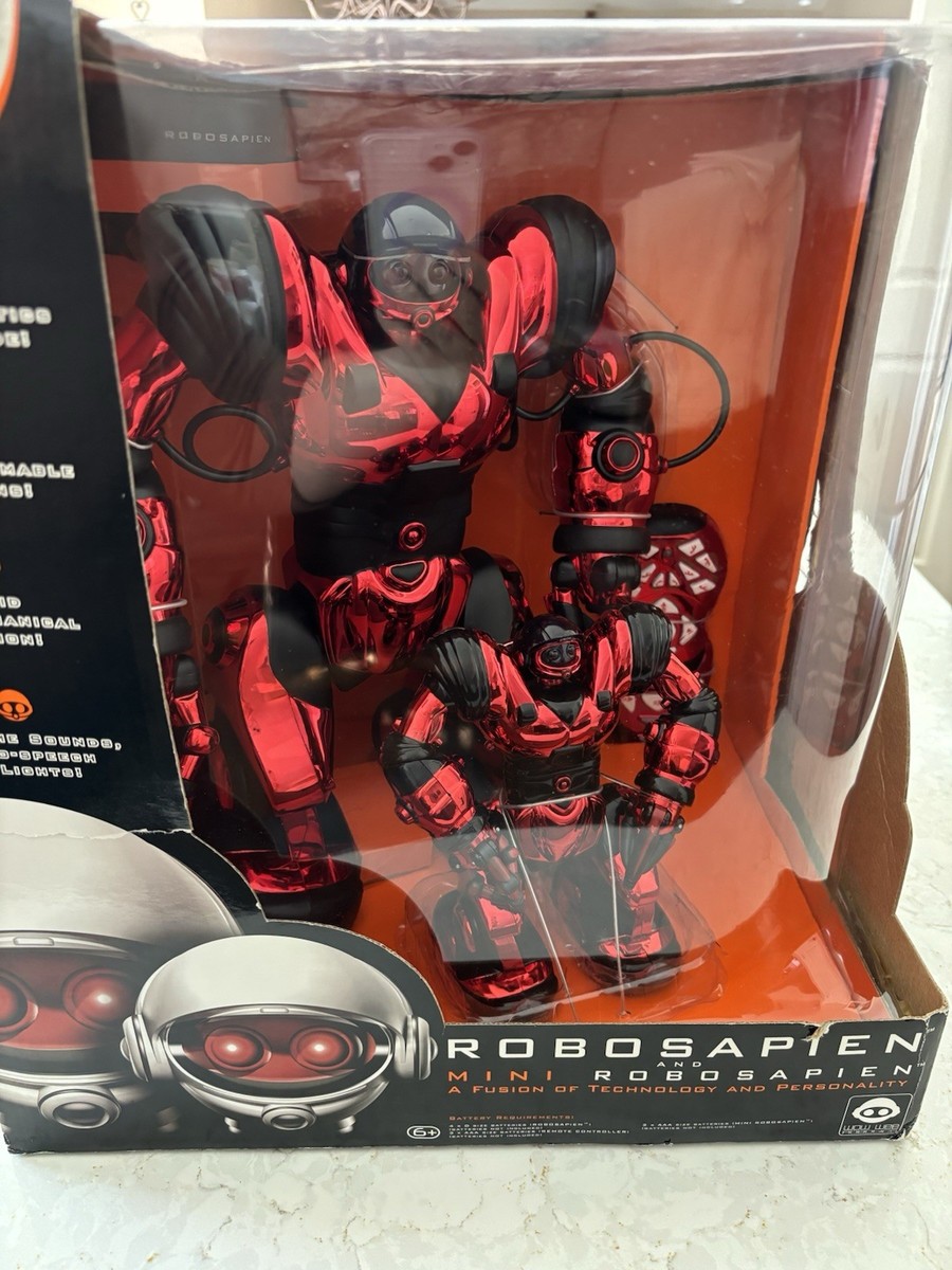 A6224 【ROBOSAPIEN】ロボサピアン ( 2セット) NEW 2005 WowWee Robonetics Robosapien & Mini Combo Set- Metallic