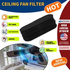 30Pcs Purify air High quality Ceiling Fan Filters for Blades Activated , Black